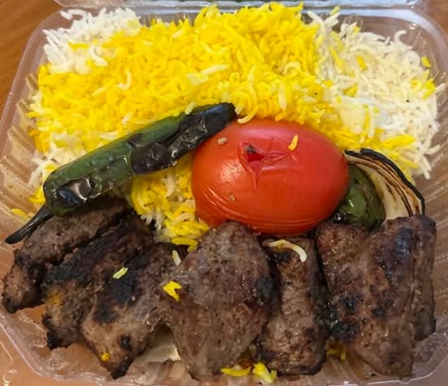 Top Sirloin Beef Shish Kabob Lunch.