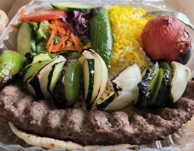 Beef Koobideh Lunch.